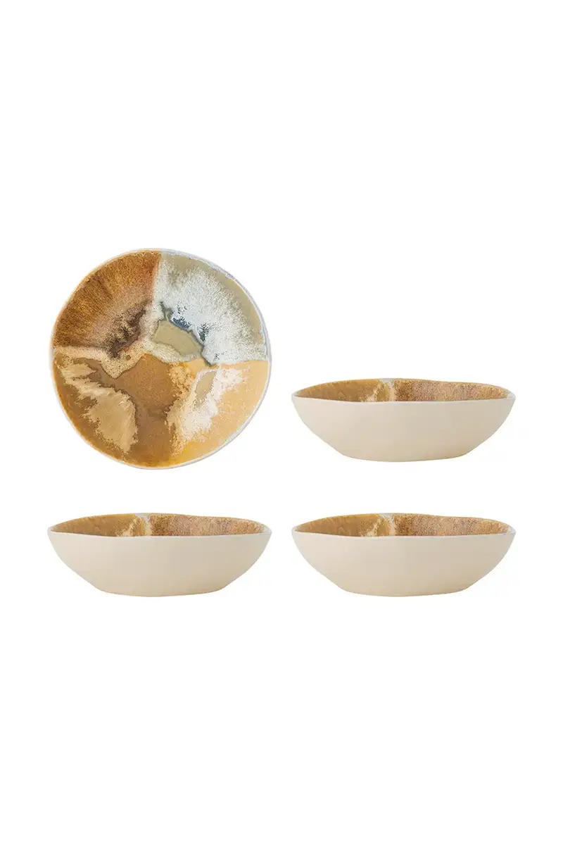 set ciotole Lacey 21 x 6 cm pacco da 4 colore giallo