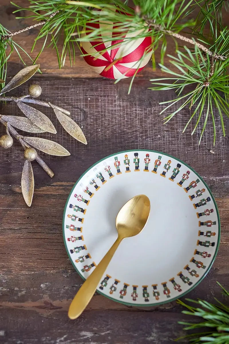 set di piatti da antipasto natalizi Jolly 16 x 3 cm pacco da 6 Multicolore miniatura 4