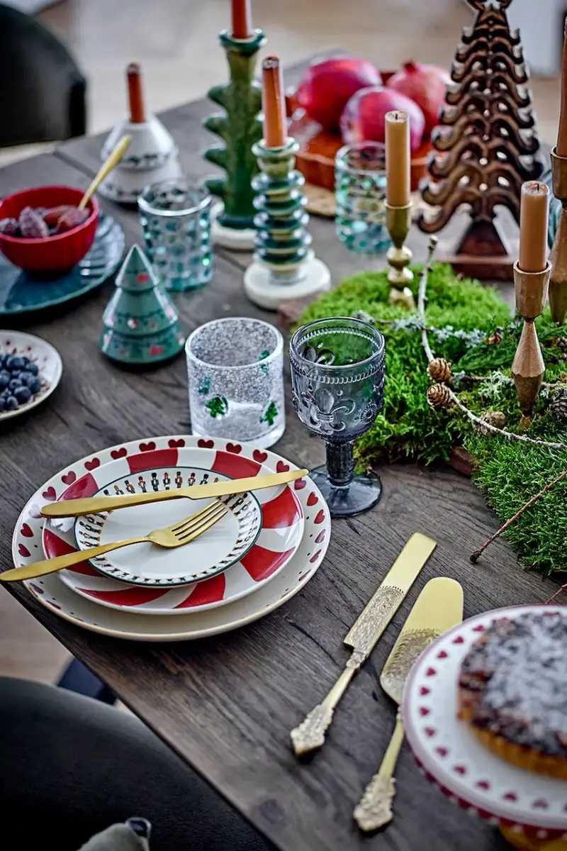 set di piatti da antipasto natalizi Jolly 16 x 3 cm pacco da 6 Multicolore miniatura 5