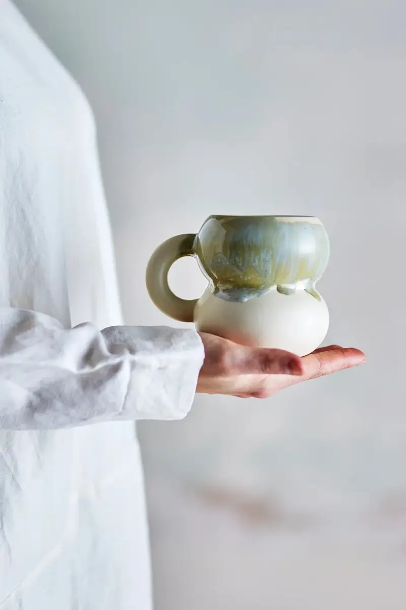 set tazze Luna 9 x 10 cm pacco da 4 colore beige miniatura 4