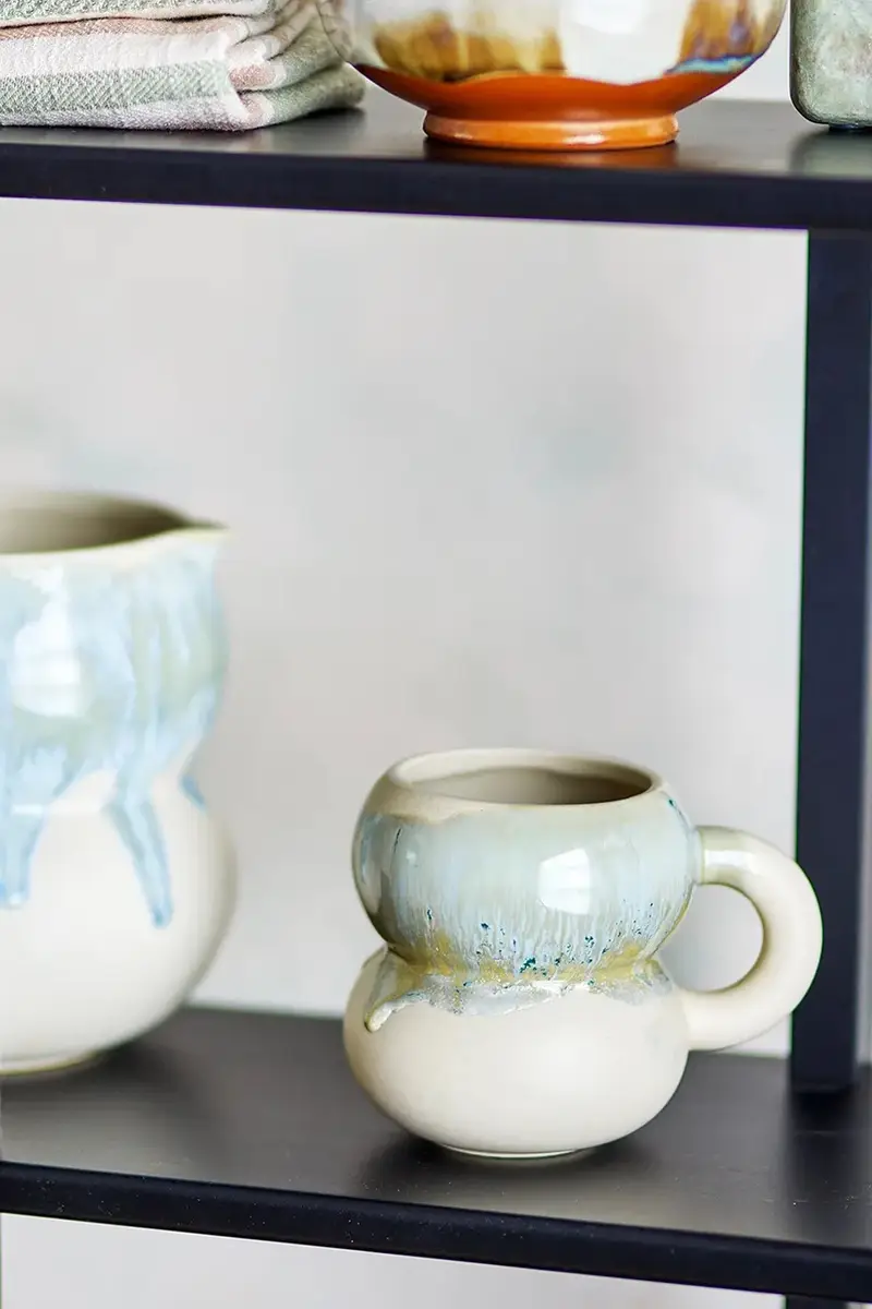 set tazze Luna 9 x 10 cm pacco da 4 colore beige miniatura 5