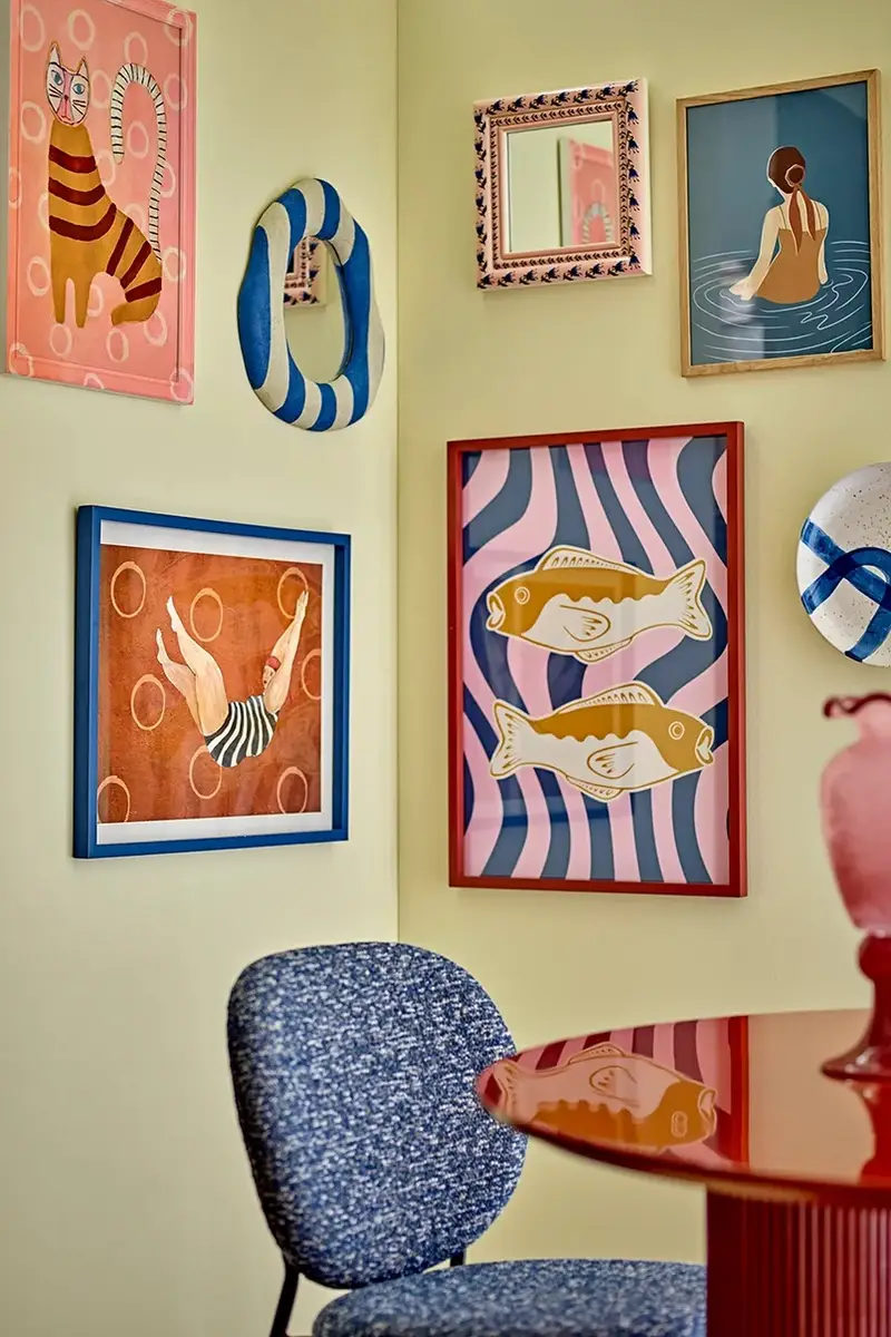 specchio da parete Travis 39, 5 x 38, 5 x 3, 5 cm colore blu miniatura 3