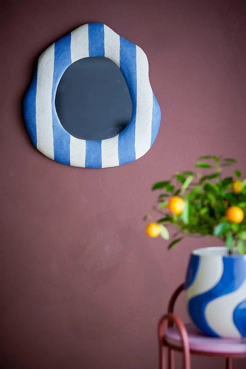 specchio da parete Travis 39, 5 x 38, 5 x 3, 5 cm colore blu miniatura 5