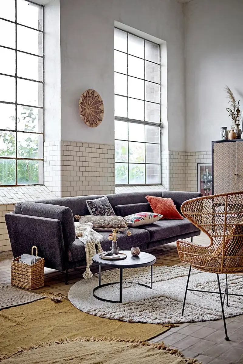 tappeto di lana Lenea 110 cm colore marrone miniatura 5