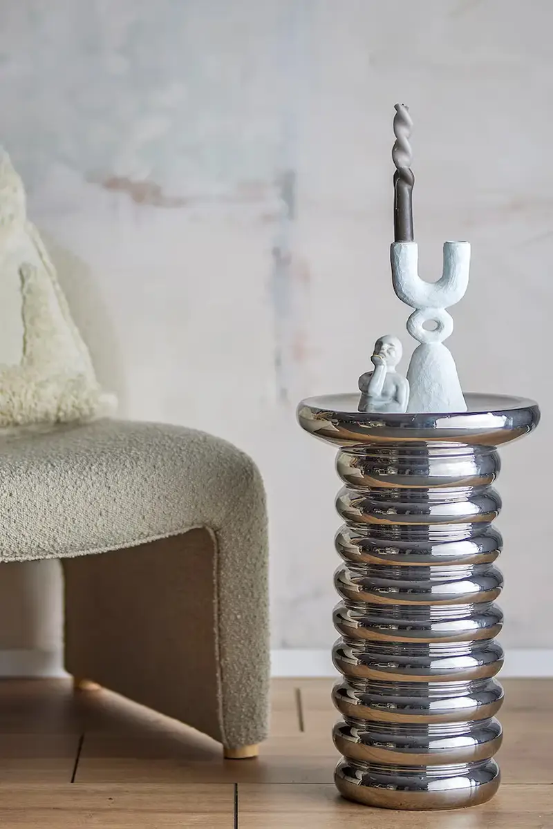 tavolino Spike 30 x 50 cm Grigio miniatura 2