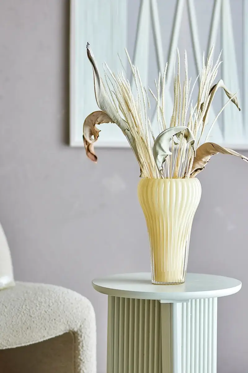 vaso decorativo Averie 17 x 28 cm Giallo miniatura 2