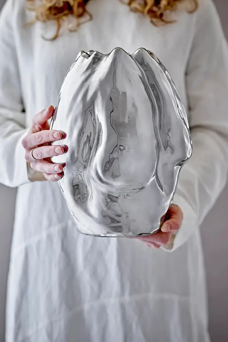 vaso decorativo Bobby 23, 5 x 29 cm Grigio miniatura 3