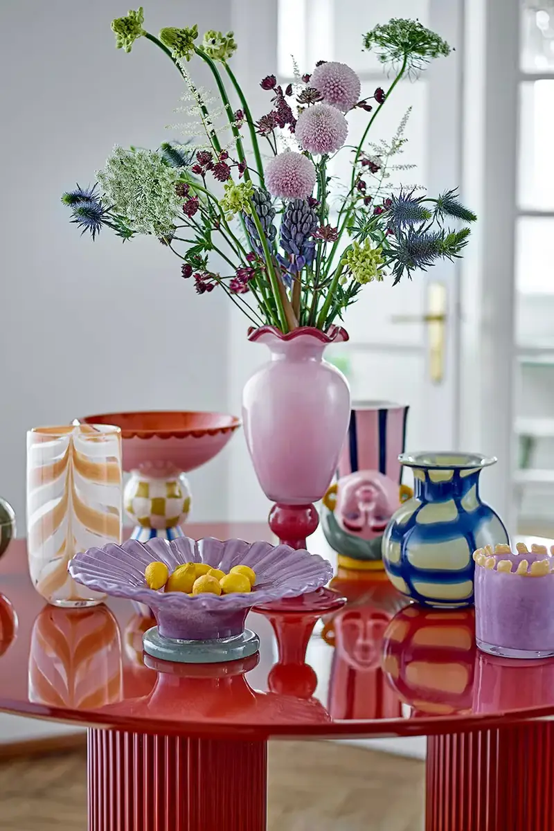 vaso decorativo Kiran 16 x 19 cm Blu miniatura 3