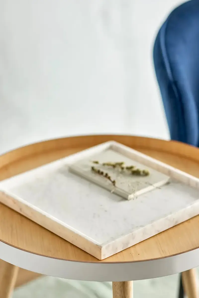 vassoio decorativo Majsa 35 x 3 x 35 cm colore beige miniatura 4