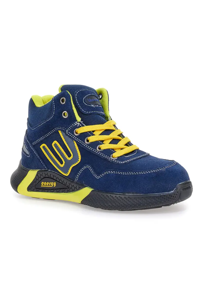 Scarpe antinfortunistiche alte blu inserti fluo S1P Blue energy BS195 S1PS SR [BLUE miniatura 2