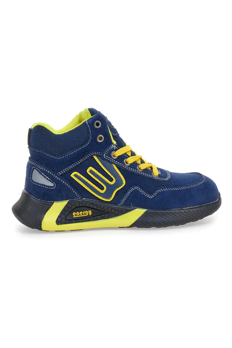 Scarpe antinfortunistiche alte blu inserti fluo S1P Blue energy BS195 S1PS SR [BLUE