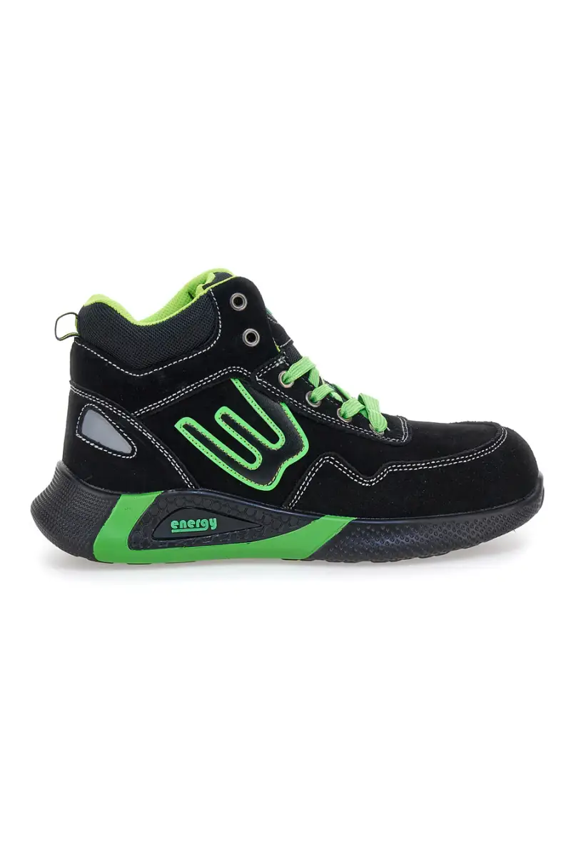 Scarpe antinfortunistiche alte nere inserti fluo S1P Blue energy BS195 S1PS SR [NERO