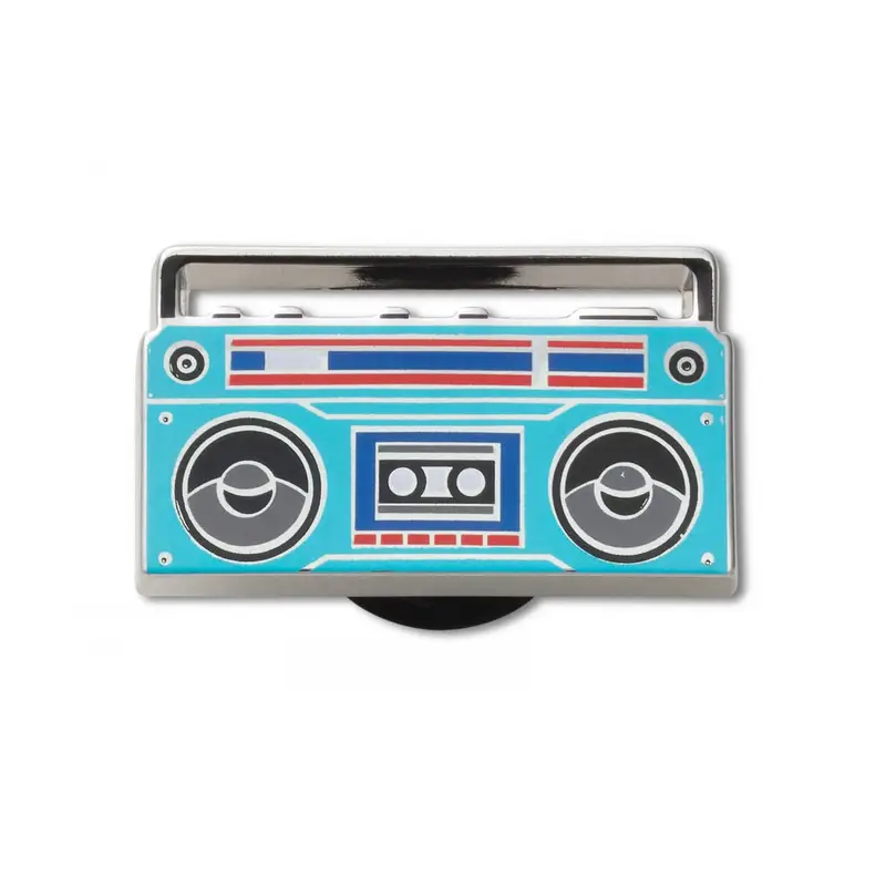 Blue boom box