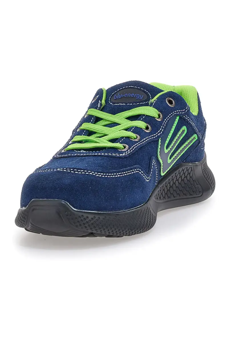 Scarpe antinfortunistiche basse blu inserti fluo S1P Blue energy BS190S1P [BLUE miniatura 3
