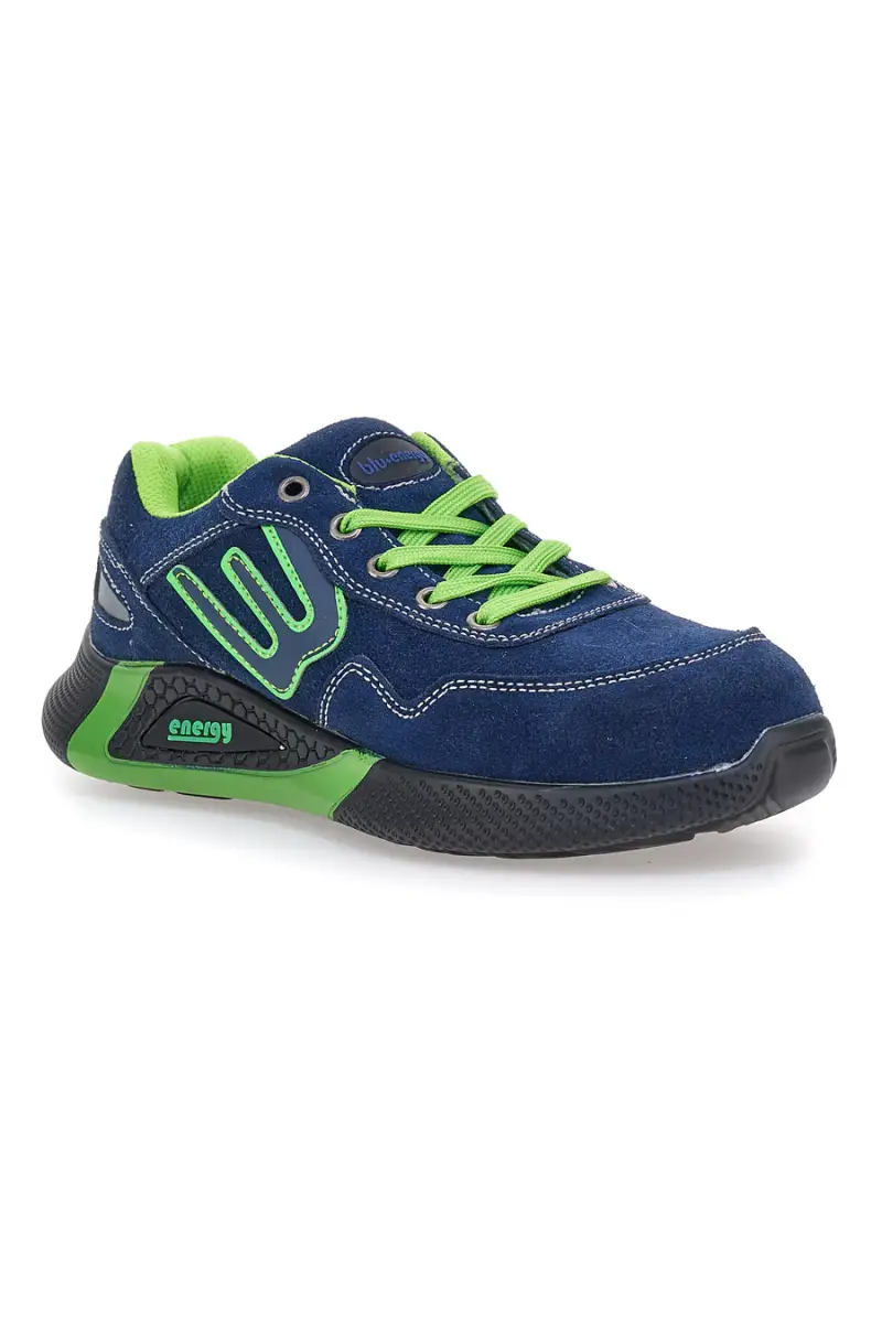 Scarpe antinfortunistiche basse blu inserti fluo S1P Blue energy BS190S1P [BLUE miniatura 2