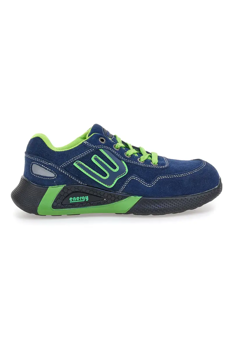 Scarpe antinfortunistiche basse blu inserti fluo S1P Blue energy BS190S1P [BLUE