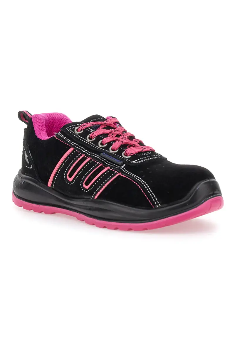 Scarpe antinfortunistiche basse nere dettagli rosa S1P Blue energy BS80 S1P [NERO miniatura 2
