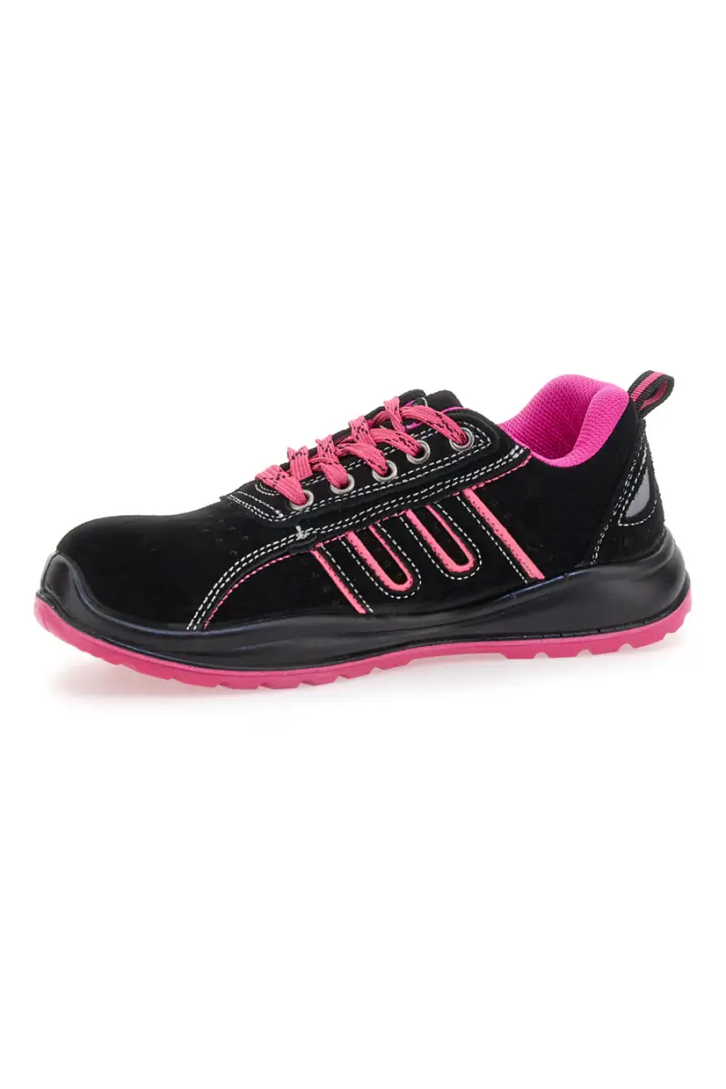 Scarpe antinfortunistiche basse nere dettagli rosa S1P Blue energy BS80 S1P [NERO miniatura 4