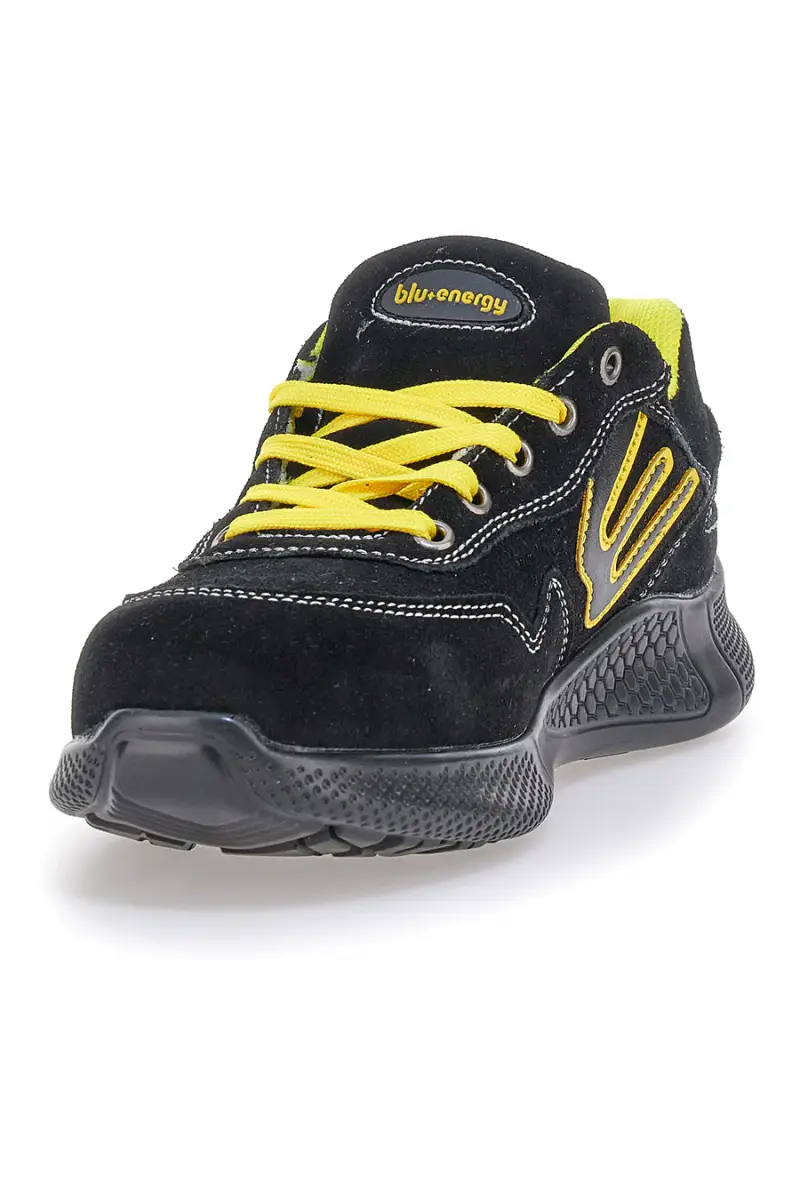 Scarpe antinfortunistiche basse nere inserti gialli S1P Blue energy BS190S1P [NERO miniatura 3