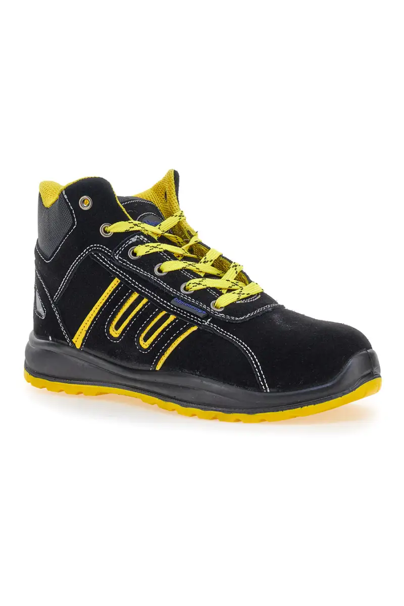 Scarpe antinfortunistiche nere inserti gialli S1P Blue energy BS 90 S1P SR [NERO miniatura 2