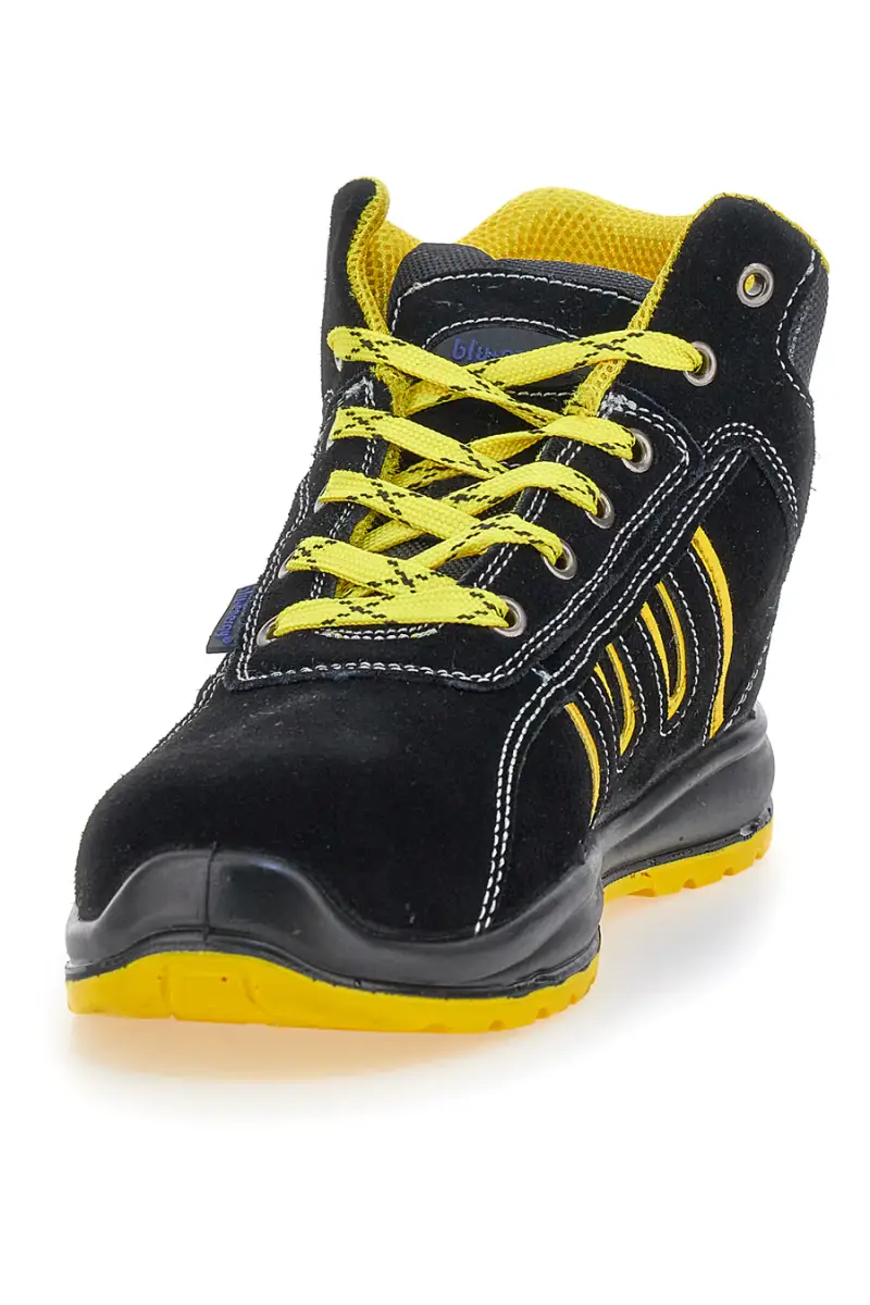 Scarpe antinfortunistiche nere inserti gialli S1P Blue energy BS 90 S1P SR [NERO miniatura 3