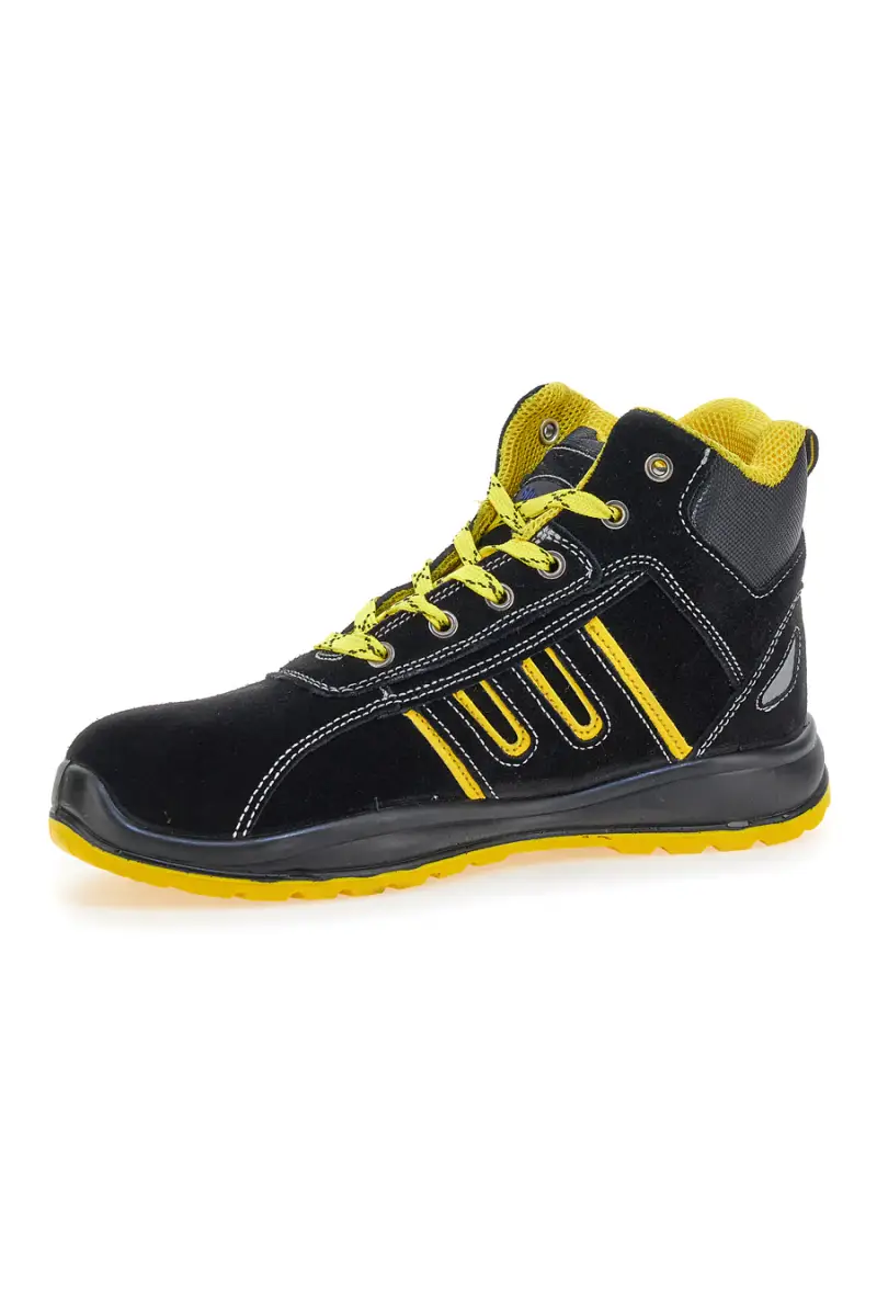 Scarpe antinfortunistiche nere inserti gialli S1P Blue energy BS 90 S1P SR [NERO miniatura 4