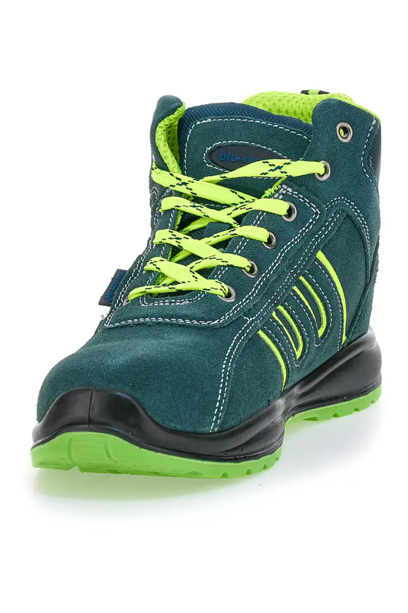 Scarpe antinfortunistiche verdi inserti fluo S1P Blue energy BS 90 S1P SR [NAVY miniatura 3