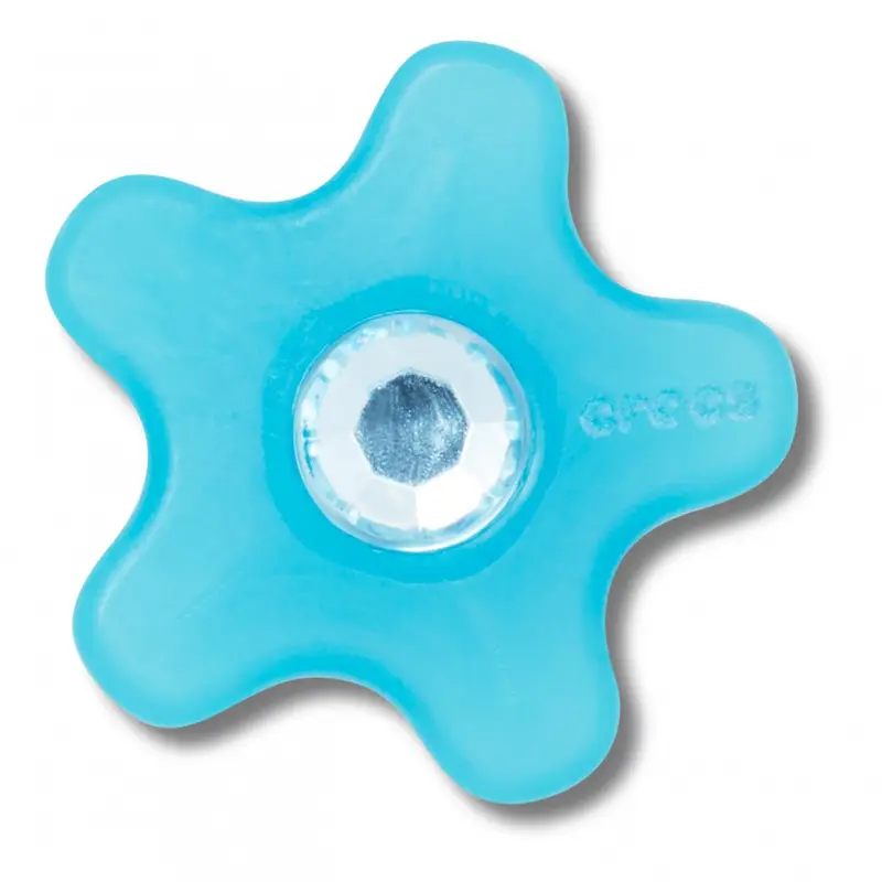 Blue flower with gem