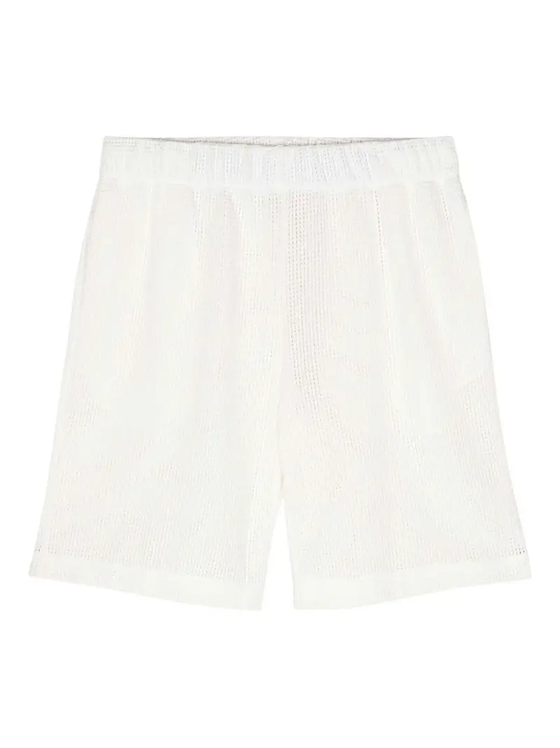 Pantaloncini in maglia waffle Bianco
