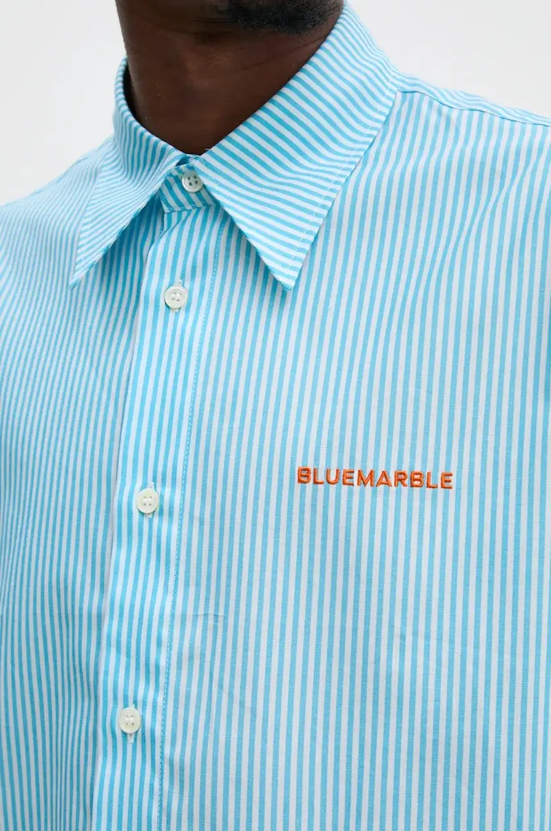 camicia in cotone uomo colore blu SH29.PO26B24 miniatura 2