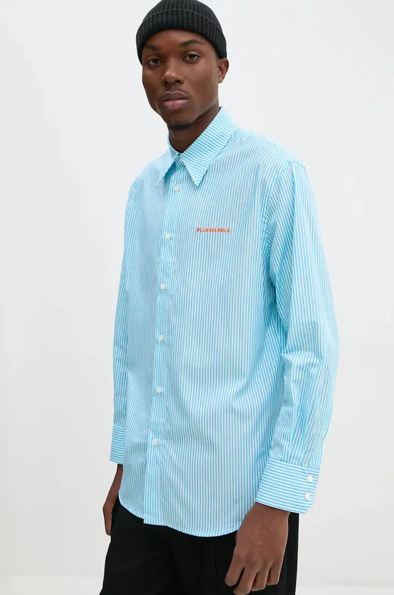 camicia in cotone uomo colore blu SH29.PO26B24