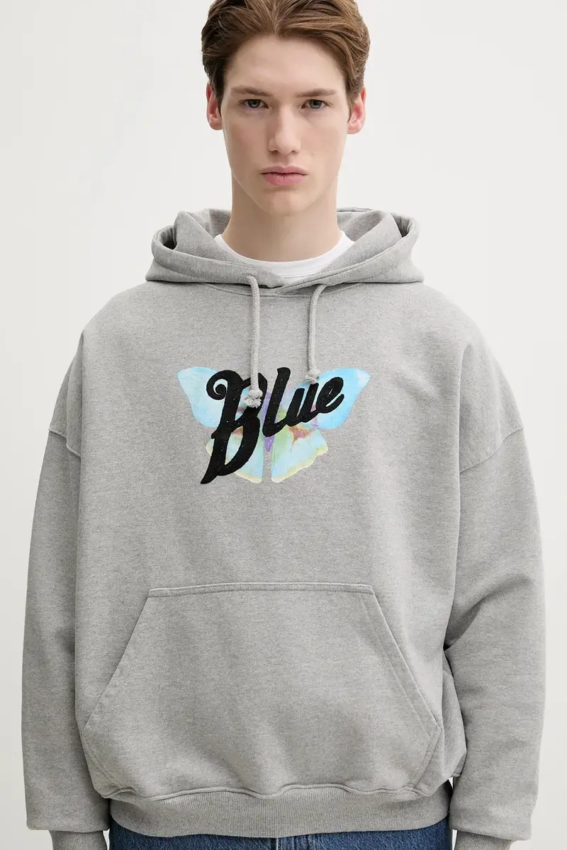 felpa in cotone uomo colore grigio con cappuccio HO01.FL05CA25 miniatura 4