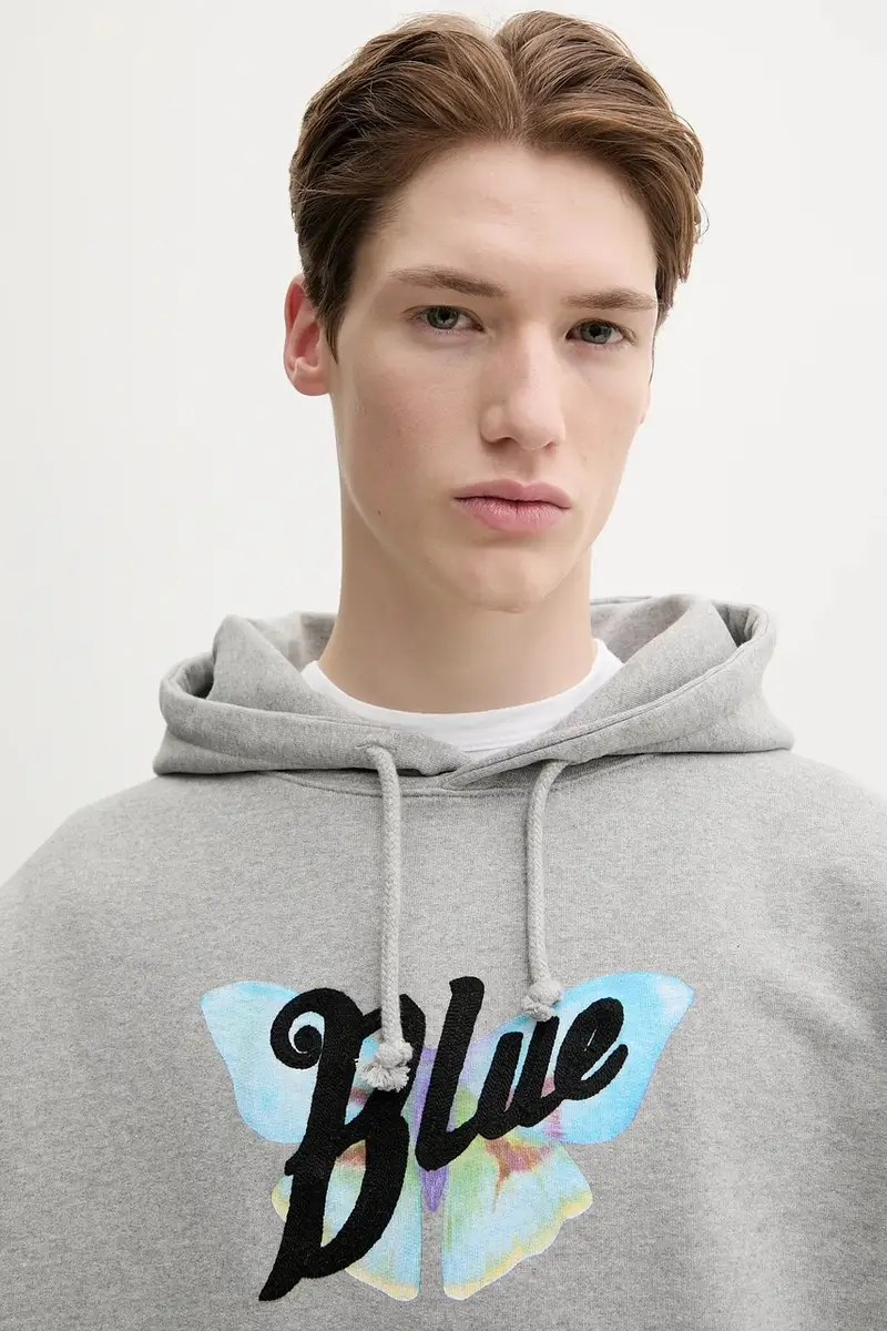 felpa in cotone uomo colore grigio con cappuccio HO01.FL05CA25 miniatura 5