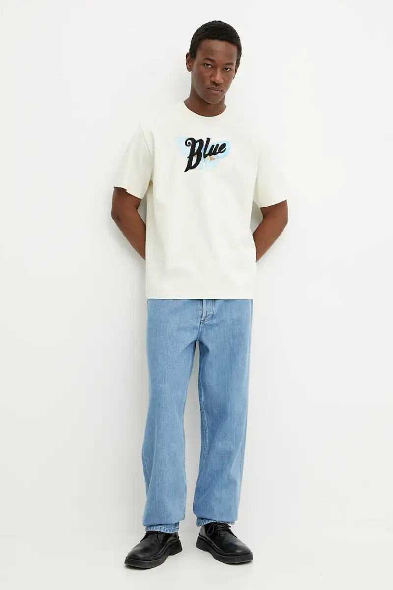 maglietta in cotone uomo colore beige TS35.JE28CA25 miniatura 2