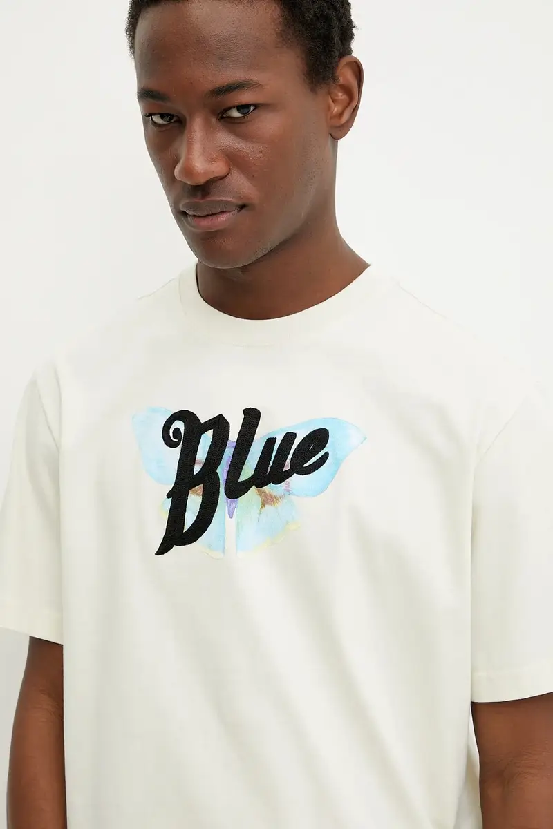 maglietta in cotone uomo colore beige TS35.JE28CA25 miniatura 4