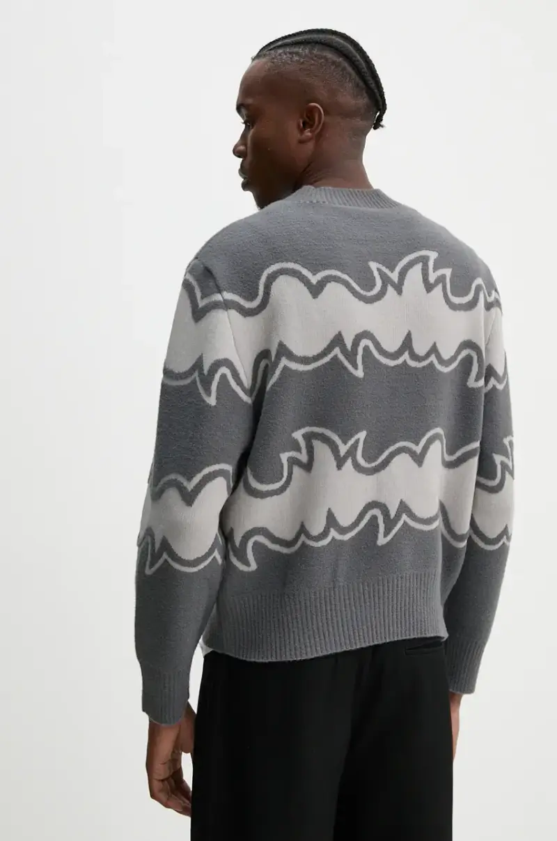 maglione uomo colore grigio SW36.KN18B24 miniatura 3