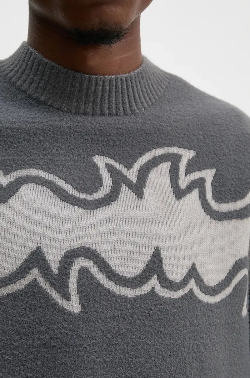 maglione uomo colore grigio SW36.KN18B24 miniatura 5