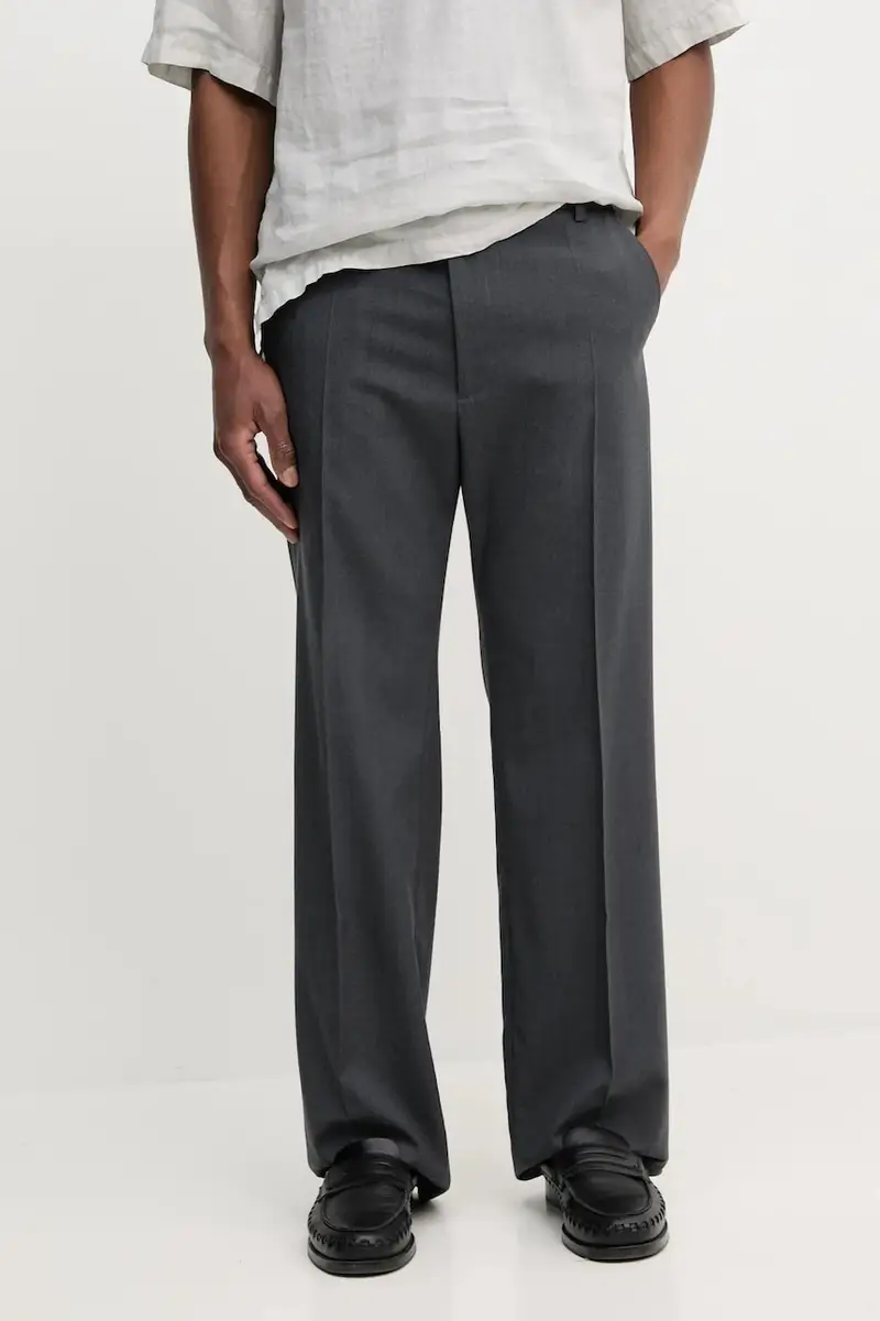 pantaloni in lana uomo colore grigio PA82.WO29A25