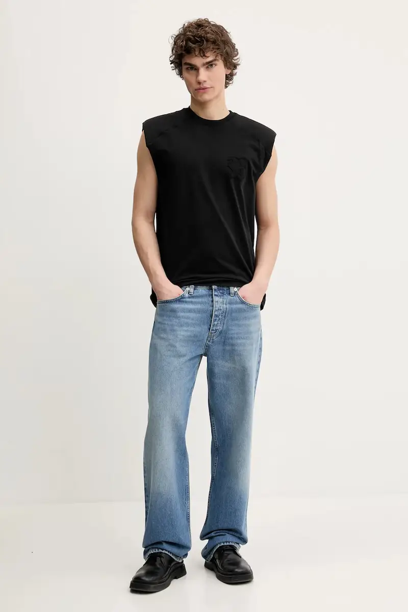 t-shirt in cotone colore nero TS55.JE39AA25 miniatura 2