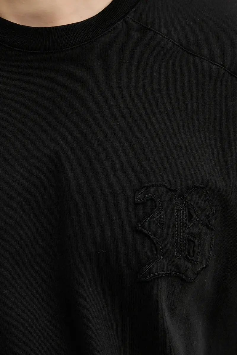 t-shirt in cotone colore nero TS55.JE39AA25 miniatura 4