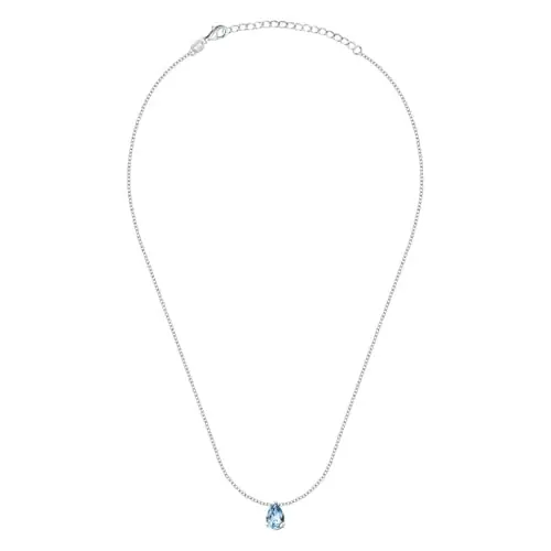 Bluespirit Collana da donna, Collezione Aurora, in Argento 925, Zirconi, Idee regalo, Ciondolo a goccia miniatura 2