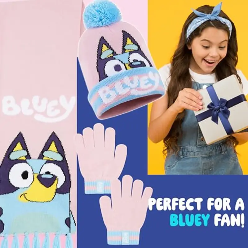 Bluey Accessori Invernali Bambina, Accogliente Caldo Set miniatura 3