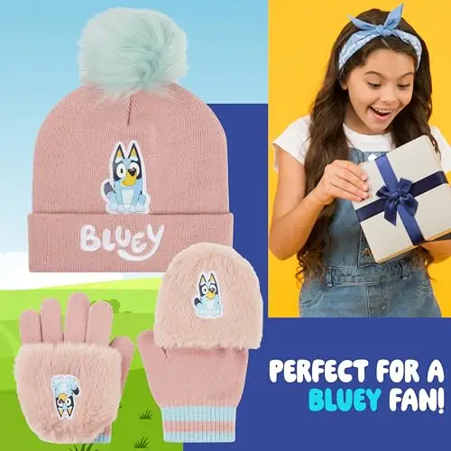 Bluey Accessori Invernali Bambina, Accogliente Caldo Set miniatura 3