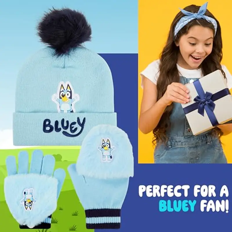 Bluey Accessori Invernali Bambina, Accogliente Caldo Set miniatura 3