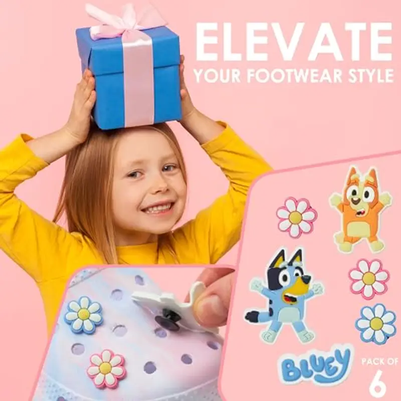 Bluey Zoccoli Bambino e Piccoli Sabot Bambina con Ciondoli Scivolare Bingo Ciabatte Gomma con Cinturino Regalo Bambina miniatura 2