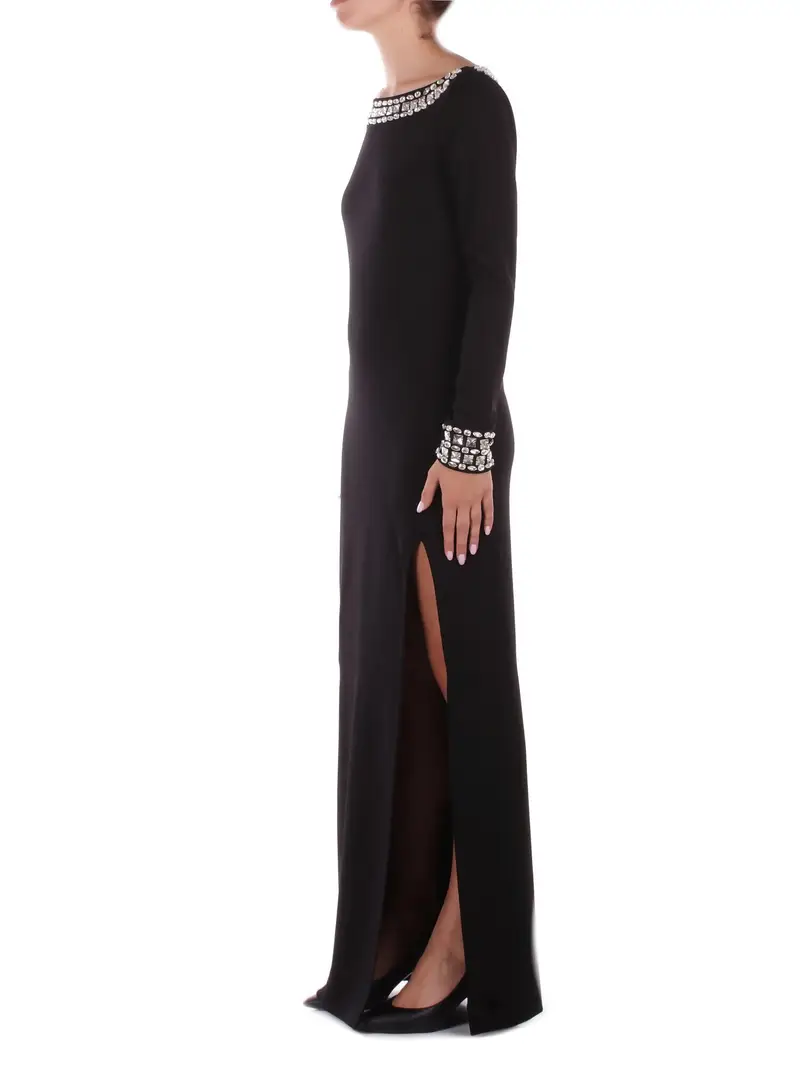 Abito Donna BLUGIRL BLUMARINE Nero Gret abito jersey det. gioiell miniatura 2