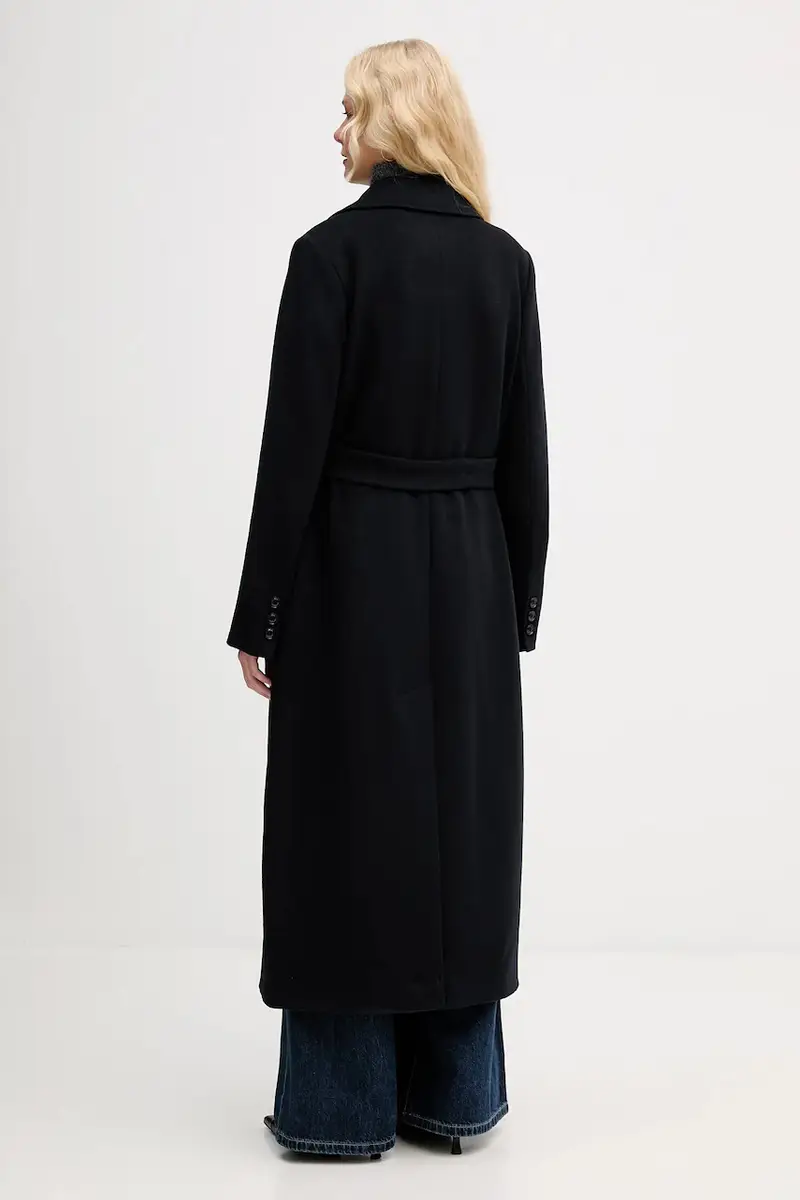 cappotto con lana colore blu navy RF5242.T221A miniatura 3