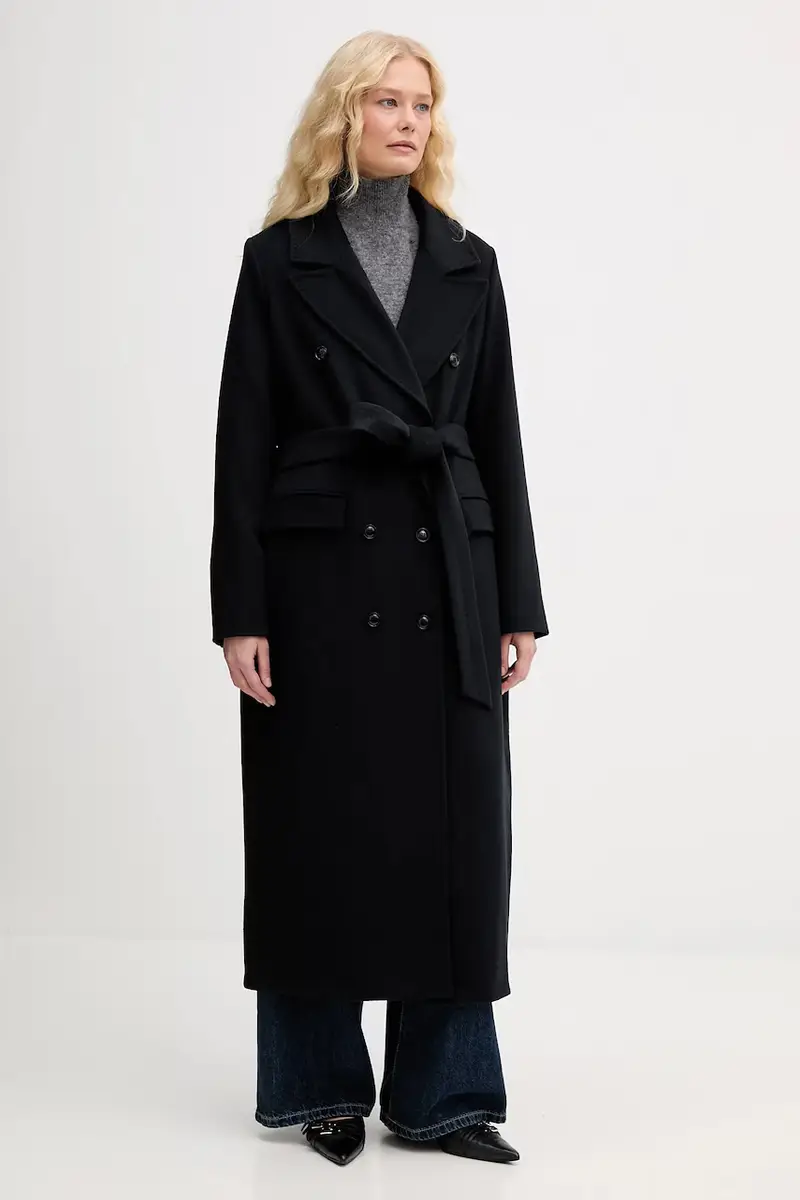 cappotto con lana colore blu navy RF5242.T221A