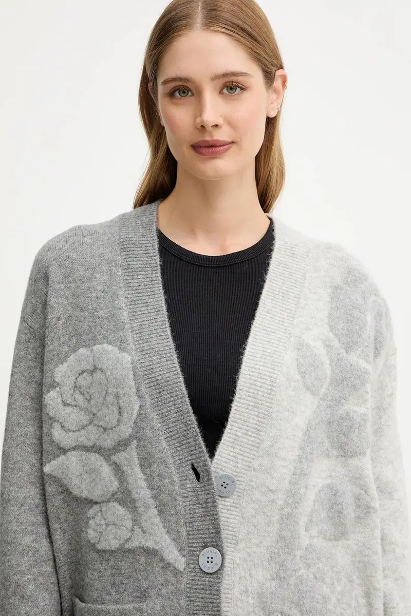 BLUGIRL BLUMARINE Cardigan Donna Grigio 3611670 miniatura 4