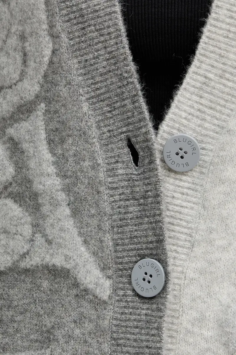BLUGIRL BLUMARINE Cardigan Donna Grigio 3611670 miniatura 5